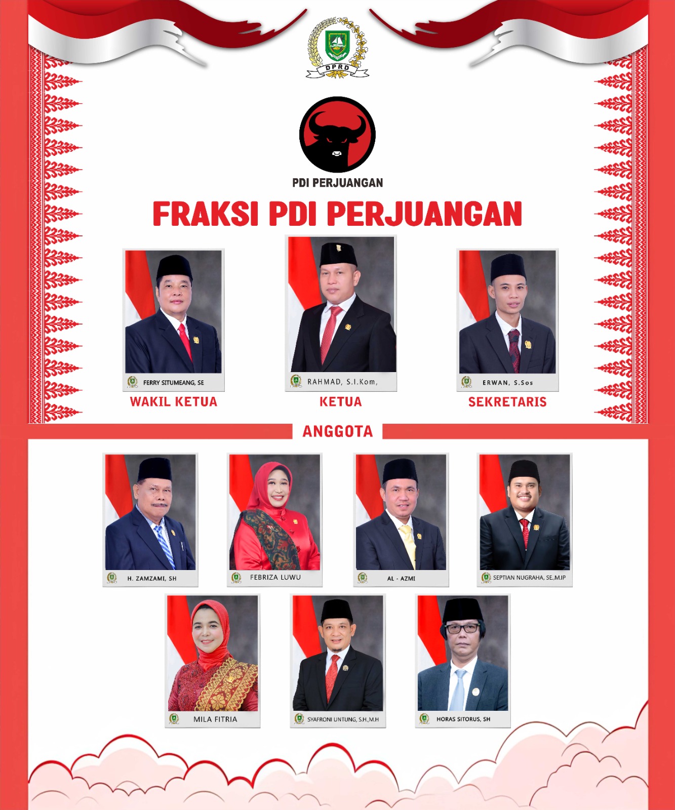 SUSUNAN KEPENGURUSAN FRAKSI-FRAKSI DPRD KAB. BENGKALIS PERIODE 2019-2024