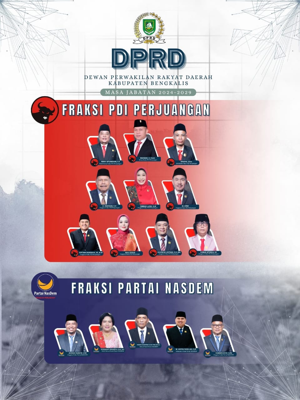 SUSUNAN KEPENGURUSAN FRAKSI-FRAKSI DPRD KAB. BENGKALIS PERIODE 2019-2024